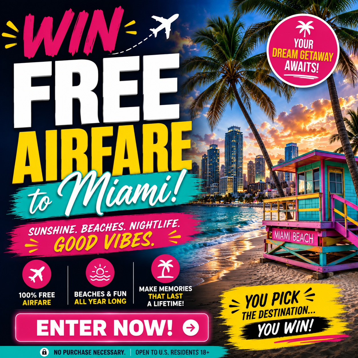 Win Free Airfare to Miami