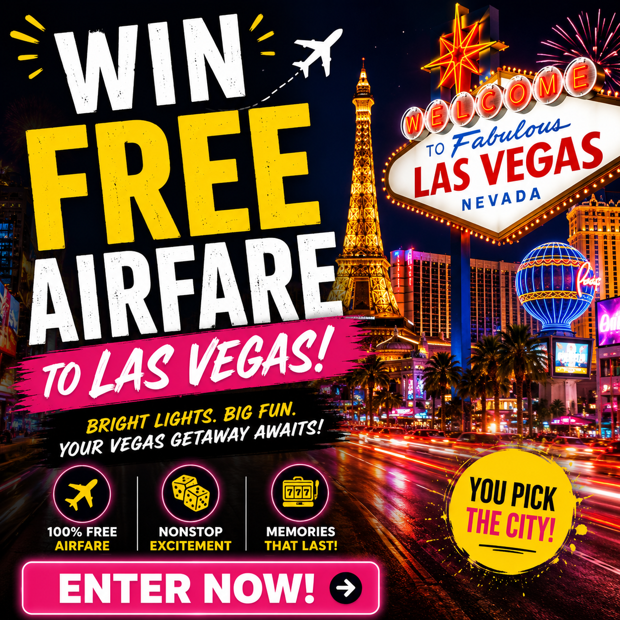 Win Free Airfare to Las Vegas