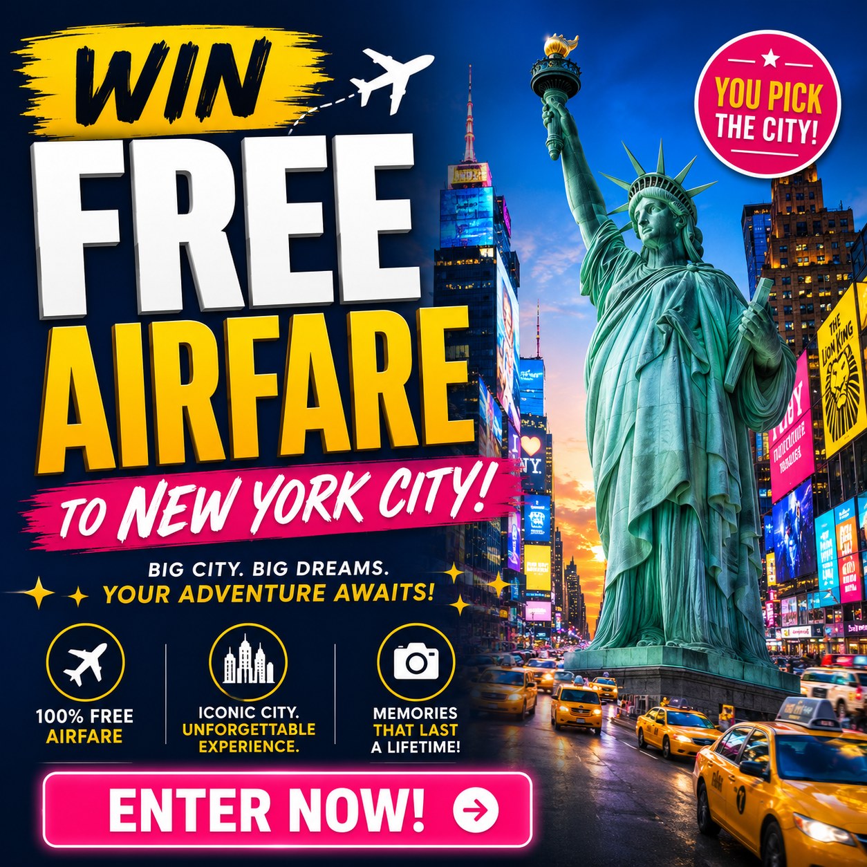 Win Free Airfare to New York City