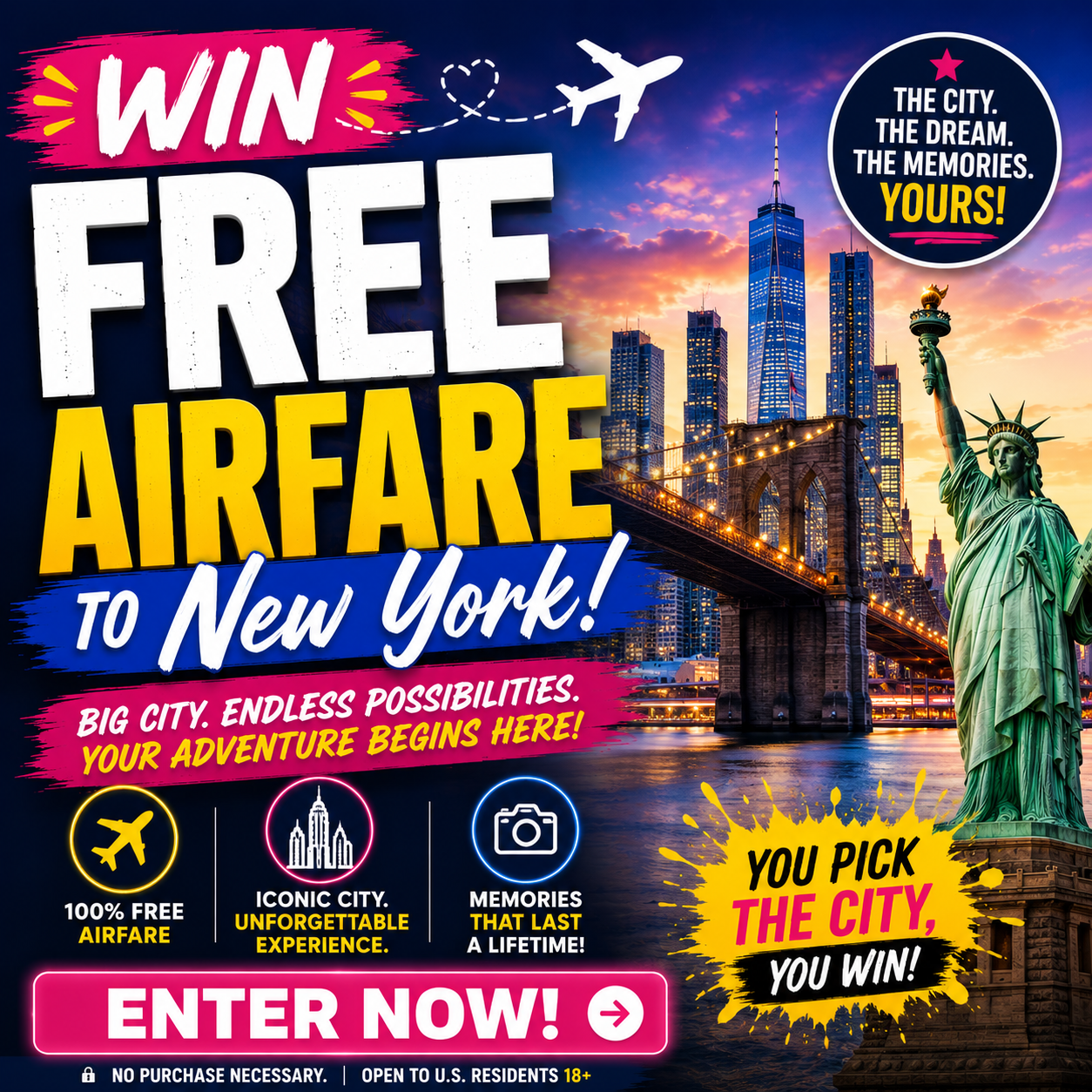 Win Free Airfare to New York
